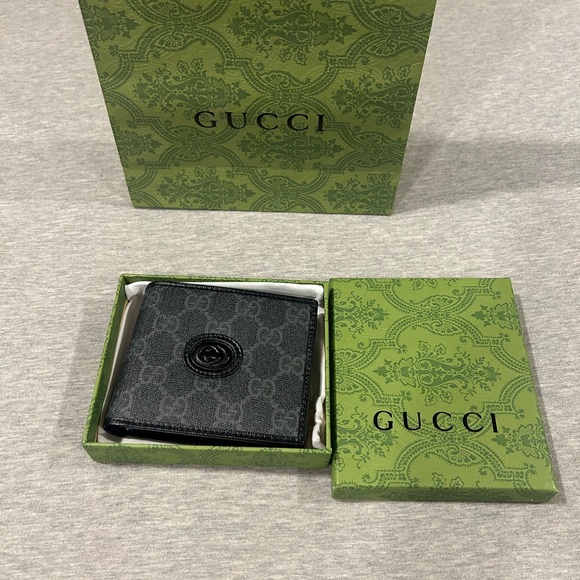 Gucci GG Interlocking Wallet - Black Monogram Design - Picture 5 of 5